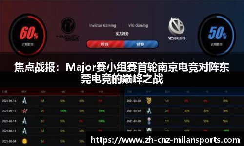 焦点战报：Major赛小组赛首轮南京电竞对阵东莞电竞的巅峰之战